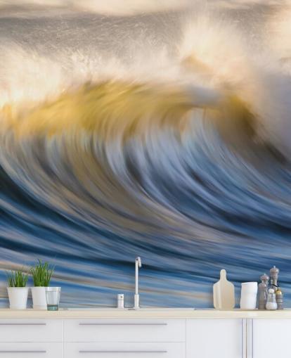 Dreamy Blue Waves Wallpaper