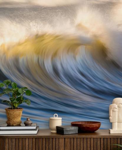 Dreamy Blue Waves Wallpaper