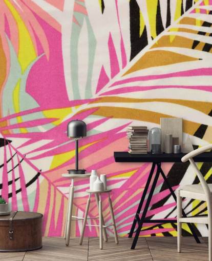 Vibrant Tropical Pattern Wallpaper