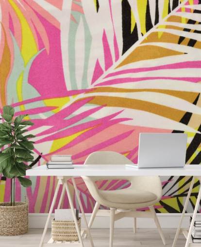 Vibrant Tropical Pattern Wallpaper