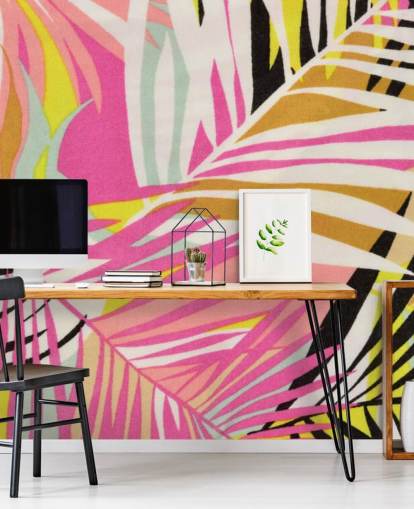 Vibrant Tropical Pattern Wallpaper