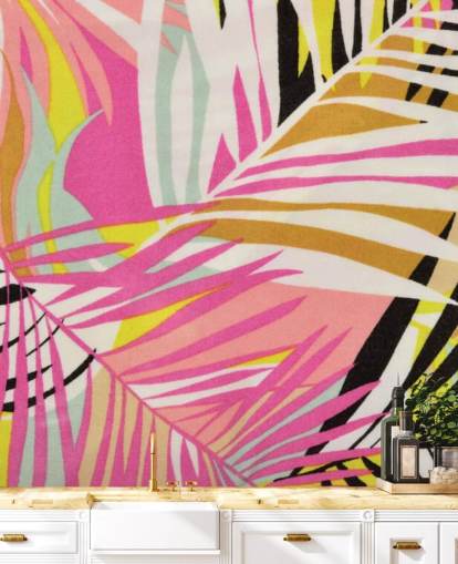 Vibrant Tropical Pattern Wallpaper