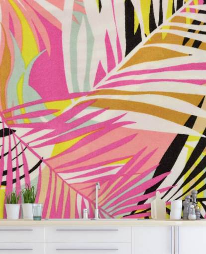 Vibrant Tropical Pattern Wallpaper