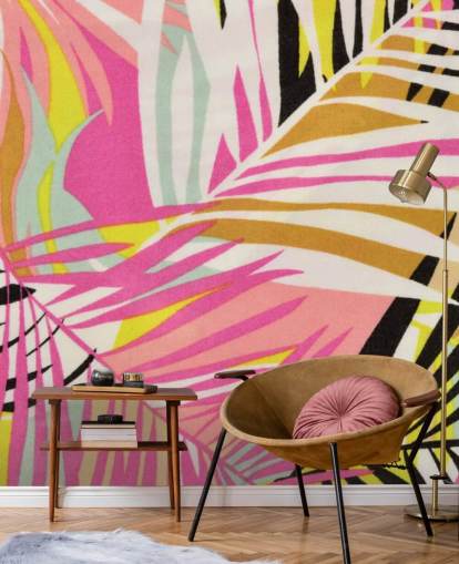 Elinvoimainen trooppinen kuvio taustakuva