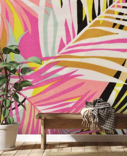 Vibrant Tropical Pattern Wallpaper