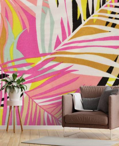 Vibrant Tropical Pattern Wallpaper