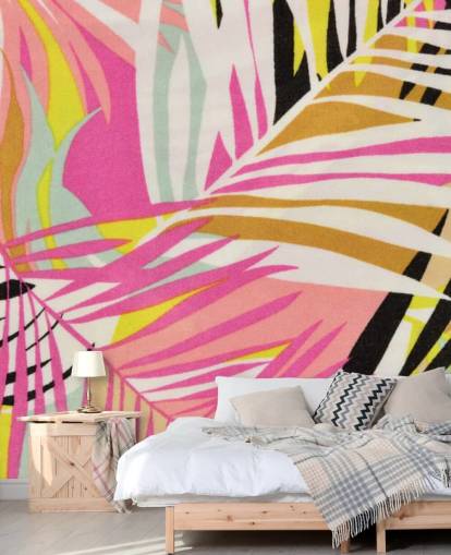 Vibrant Tropical Pattern Wallpaper