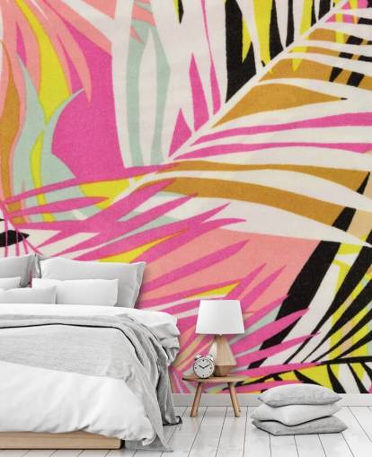 Vibrant Tropical Pattern Wallpaper