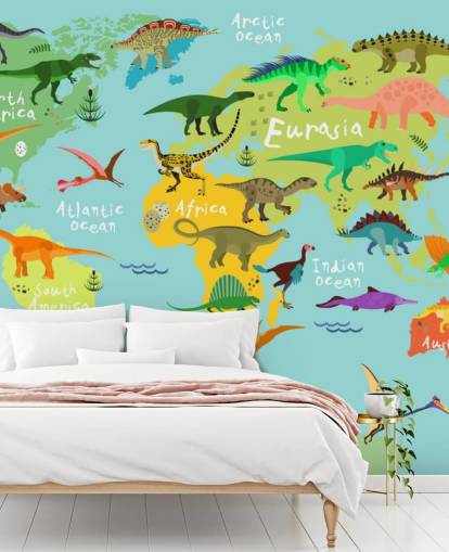 dinosaurs on a kids map wallpaper dinosaurs on a kids map wallpaper