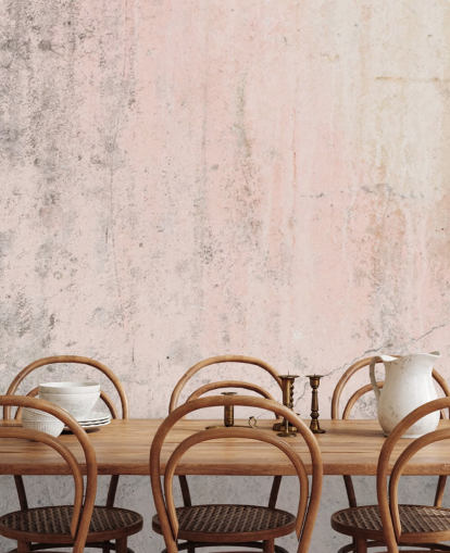 rosafarbenes Betontapeten-Wandbild namens Pale Pink Concrete für Schlafzimmer und Küchen aus Wallsauce rosafarbenes Betontapeten-Wandbild namens Pale Pink Concrete für Schlafzimmer und Küchen aus Wallsauce