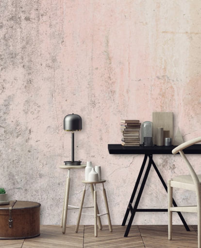 pink concrete wallpaper mural called Pale Pink Concrete for bedrooms and kitchens from Wallsauce