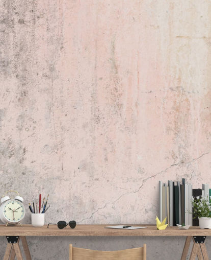 pink concrete wallpaper mural called Pale Pink Concrete for bedrooms and kitchens from Wallsauce