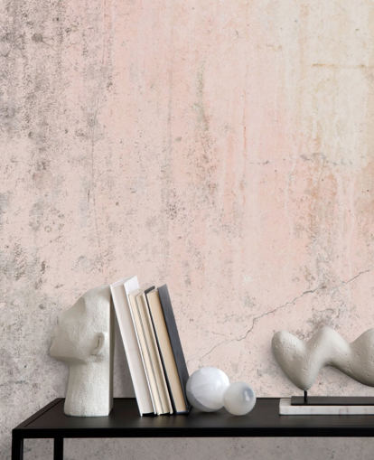 pink concrete wallpaper mural called Pale Pink Concrete for bedrooms and kitchens from Wallsauce
