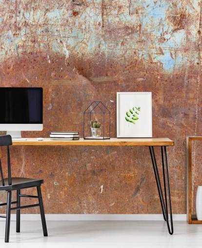 Oud gedragen roestig textuurbehang