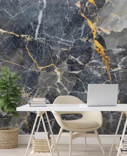 mural de papel pintado de mármol gris y dorado llamado Grey with Gold Marble para baños o cocinas mural de papel pintado de mármol gris y dorado llamado Grey with Gold Marble para baños o cocinas