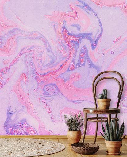Carta da parati con marmo rosa e viola Carta da parati con marmo rosa e viola