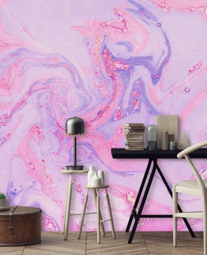 Papel de parede de mármore rosa e roxo Papel de parede de mármore rosa e roxo
