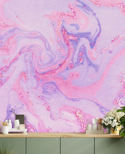 Papel de parede de mármore rosa e roxo