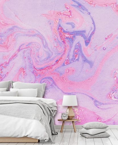 Papel de pared Mármol rosa y morado