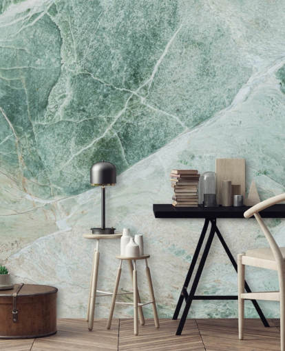 Wandbild mit grünem und weißem Marmoreffekt namens Marble Greens für Schlafzimmer, Wohnzimmer und Badezimmer Wandbild mit grünem und weißem Marmoreffekt namens Marble Greens für Schlafzimmer, Wohnzimmer und Badezimmer