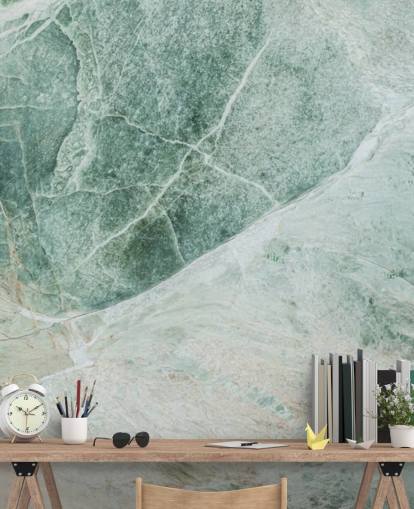 Wandbild mit grünem und weißem Marmoreffekt namens Marble Greens für Schlafzimmer, Wohnzimmer und Badezimmer