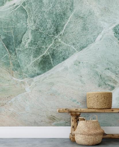 Wandbild mit grünem und weißem Marmoreffekt namens Marble Greens für Schlafzimmer, Wohnzimmer und Badezimmer Wandbild mit grünem und weißem Marmoreffekt namens Marble Greens für Schlafzimmer, Wohnzimmer und Badezimmer