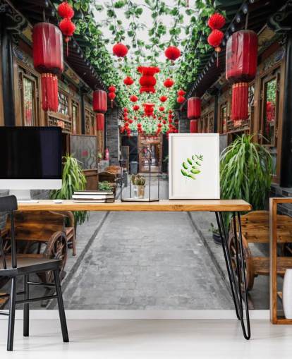 Typical Chinese Courtyard China Wallpaper