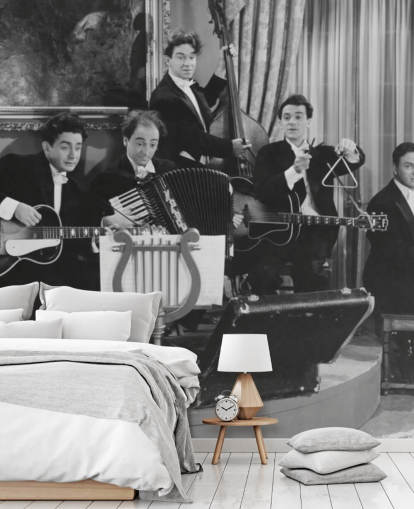 Vintage Black and White Photo of Band Wallpaper
