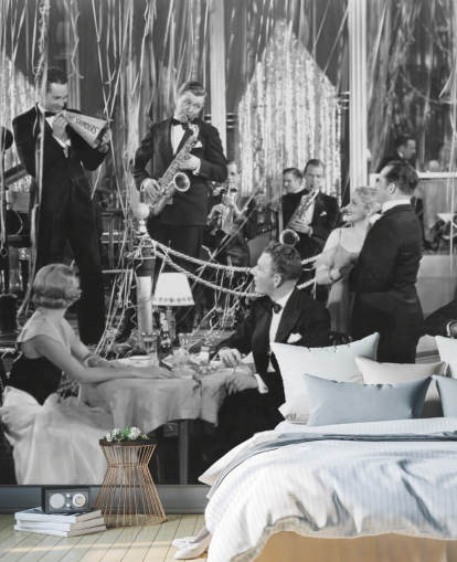 black and white photo of band wallpaper