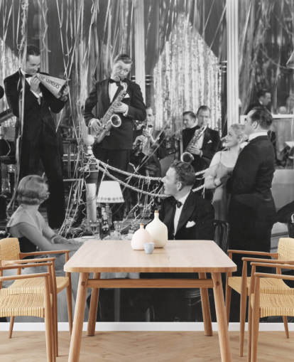 black and white photo of band wallpaper