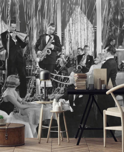 black and white photo of band wallpaper