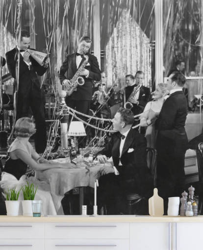 black and white photo of band wallpaper