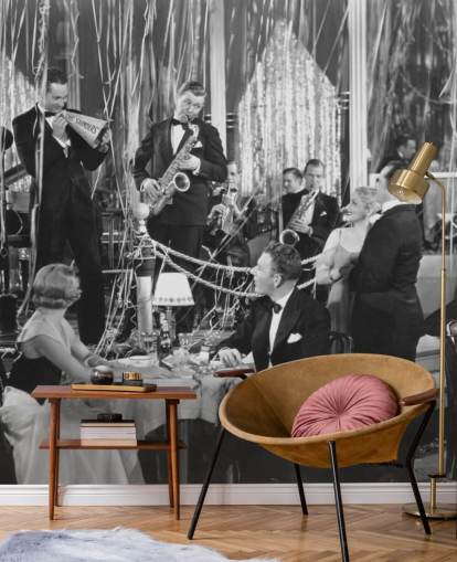 black and white photo of band wallpaper