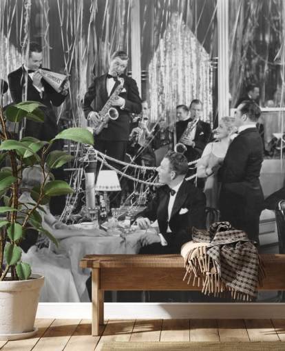 black and white photo of band wallpaper