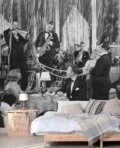 black and white photo of band wallpaper