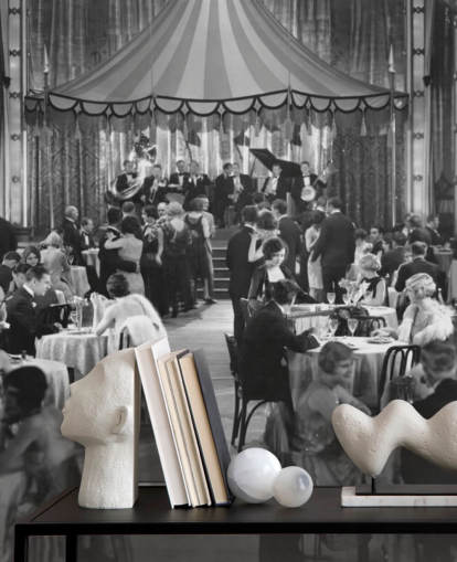 Sort og hvid 1920'erne Middag Show Fotografi Vægmaleri