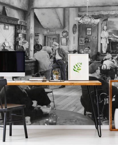 Vattna hål Vintage Photo Wallpaper