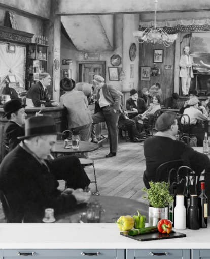 Watering Hole Vintage Photo Wallpaper Watering Hole Vintage Photo Wallpaper