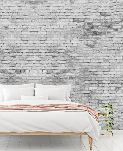 Papier peint mural 3D blanc et gris