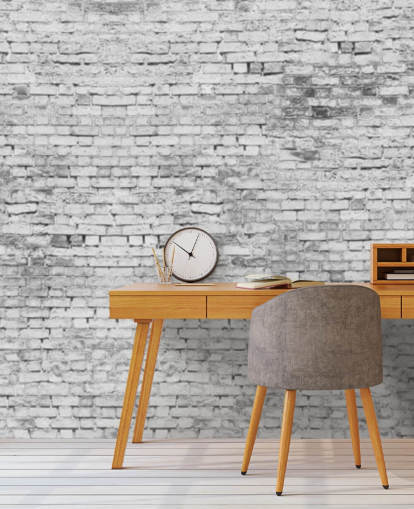 Papier peint mural 3D blanc et gris