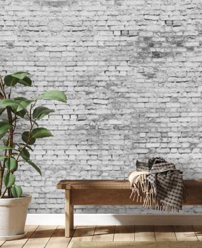 Papel pintado de pared 3D blanco y gris