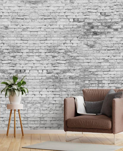 Carta da parati murale 3D bianca e grigia Carta da parati murale 3D bianca e grigia