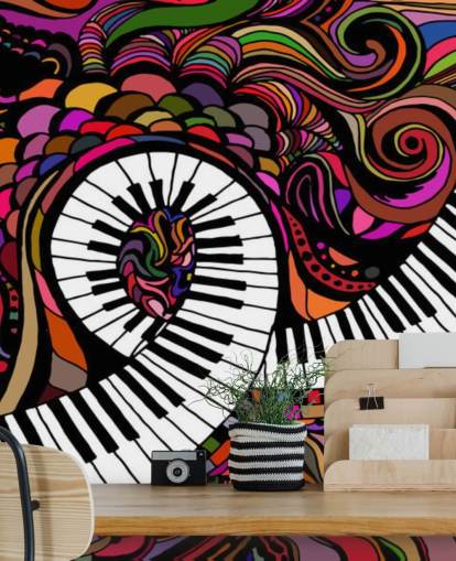 Psychedelic Keys Wall Mural Psychedelic Keys Wall Mural