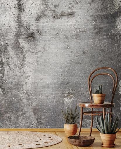 Silver Wallpaper Mural