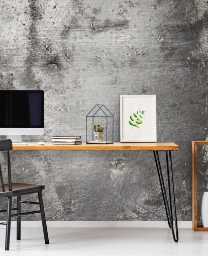 Silver Wallpaper Mural