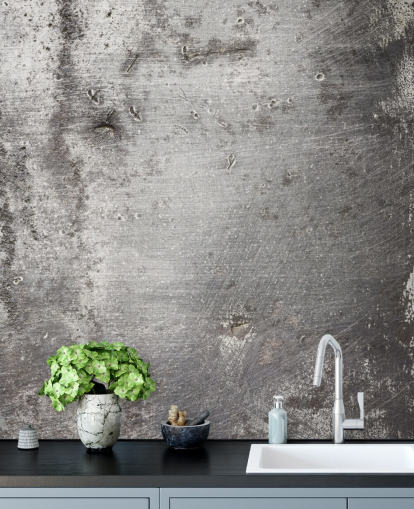 Papier peint mural argent