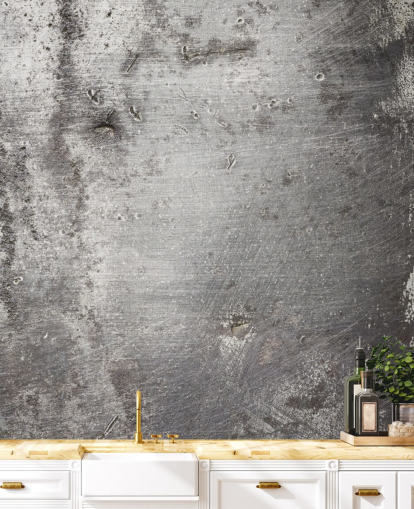 Papier peint mural argent