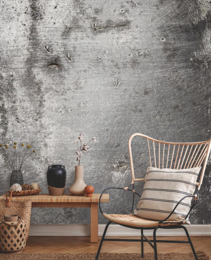 Silver Wallpaper Mural