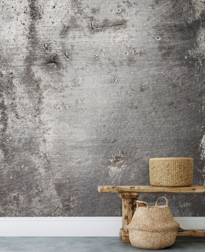 Silver Wallpaper Mural Silver Wallpaper Mural