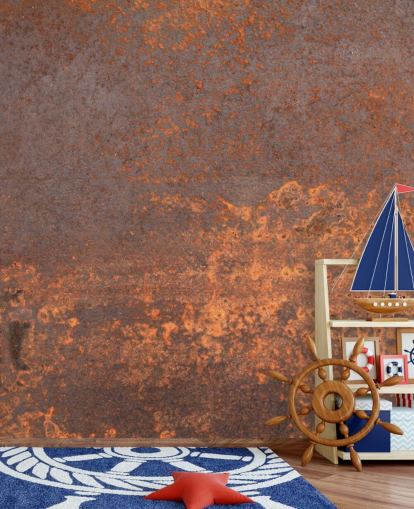 papier peint mural personnalisable en métal orange appelé Rusty Metal pour les cuisines et les salons papier peint mural personnalisable en métal orange appelé Rusty Metal pour les cuisines et les salons